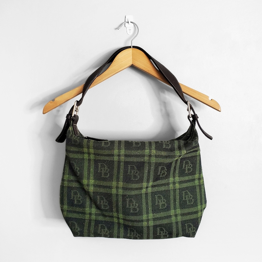 Dooney & Bourke Green Plaid Shoulder Bag